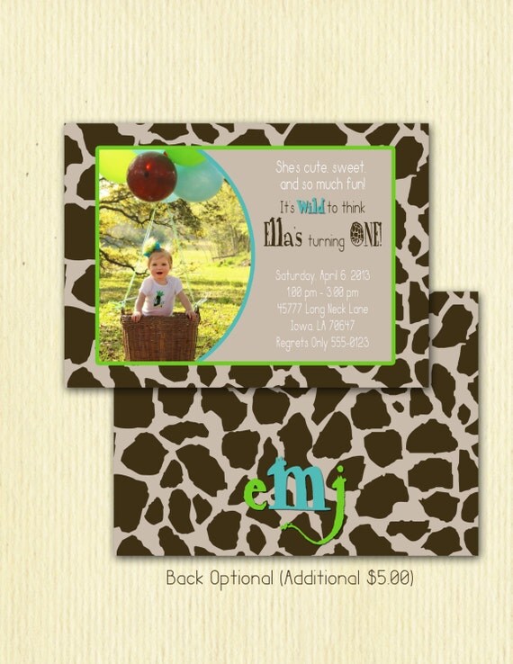Photo Custom Digital Birthday Party Invitation Il_570xn
