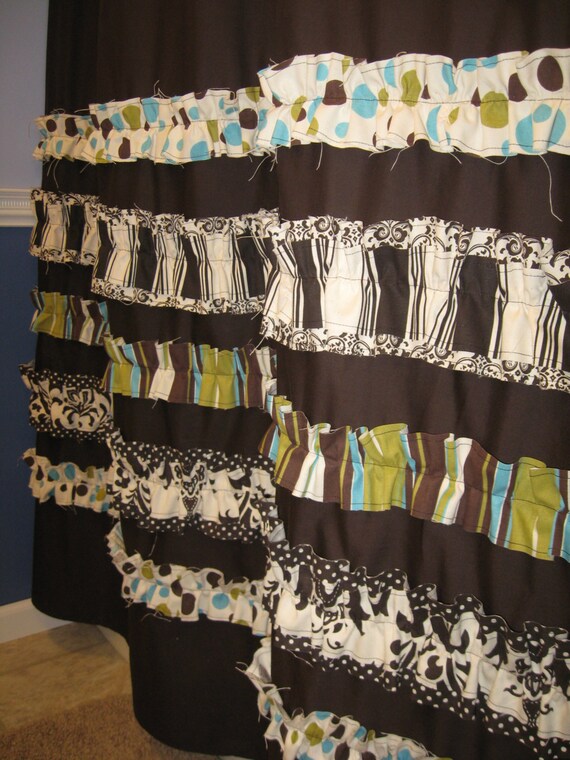 Shower Curtain Custom Made Designer Fabric by CountryRuffles