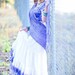 Indian Batik Skirt - Periwinkle