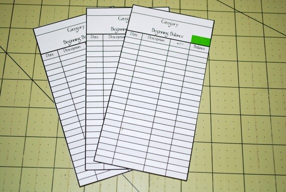 Items Similar To Cash Envelope System Tracking Log Fill In Categories On Etsy Envelope Register Template