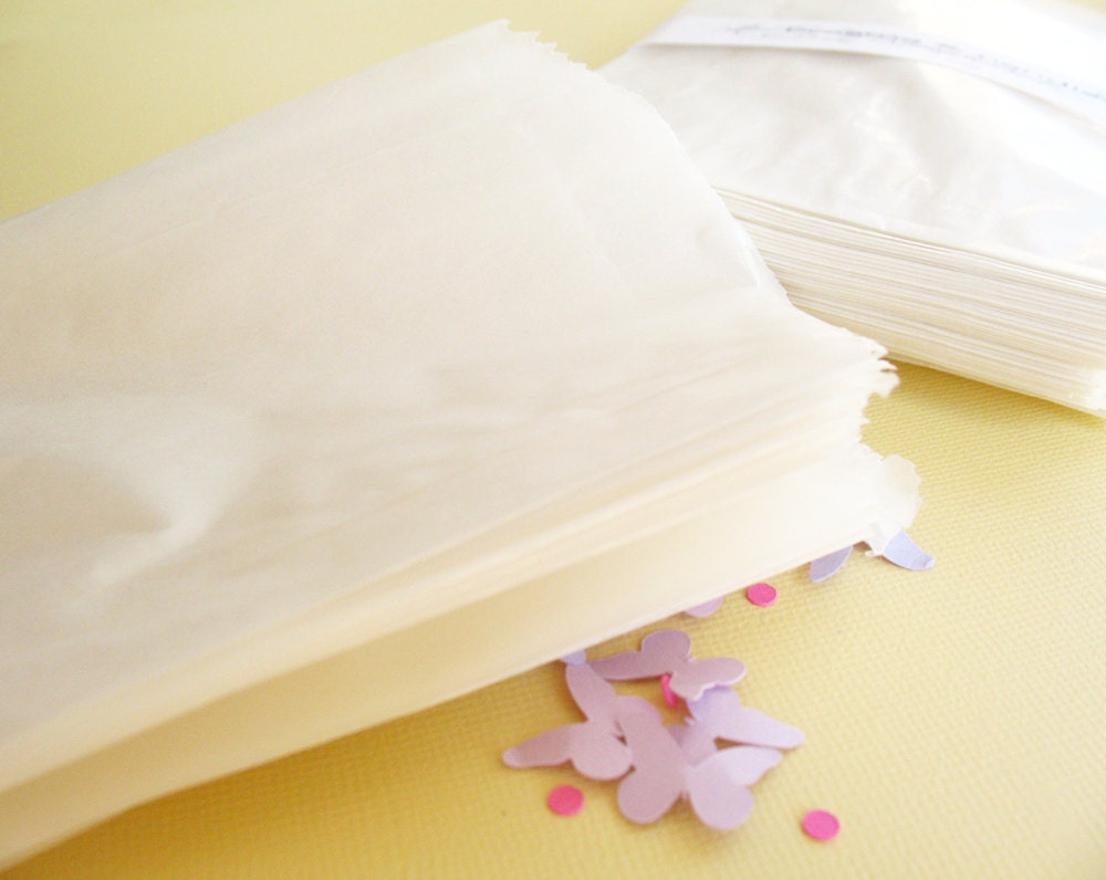 100 Glassine Paper Bags Size 3 3/4 x 5 2oz For