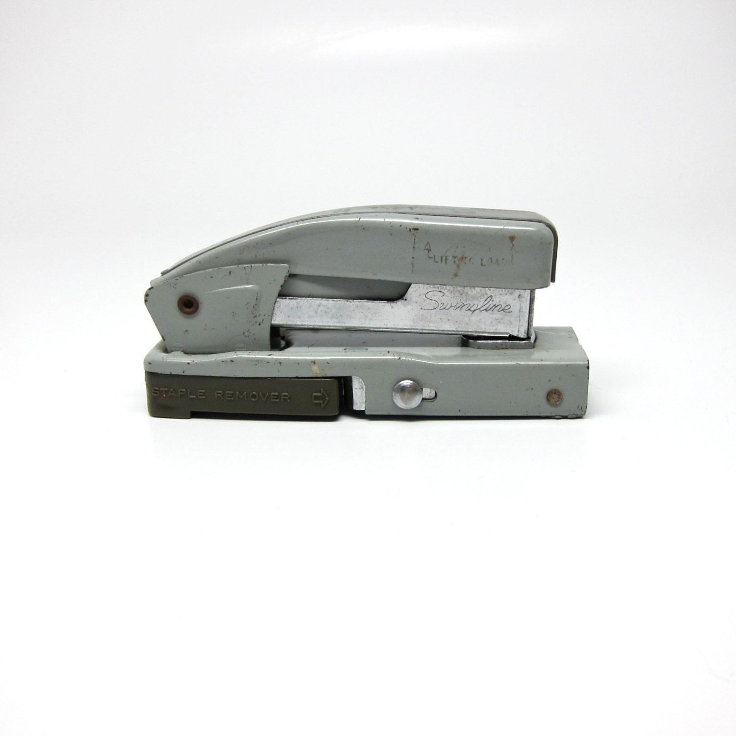 Vintage Stapler Built In Remover Grey Swingline 95 Stapler