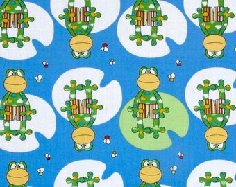 SALE - Windham Fabrics - Toy Tales Collection - Finnegan Frog - Blue