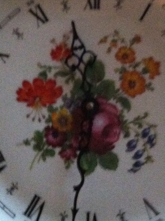 Vintage Limoges Porcelain Plate Clock Country by RetroRegency