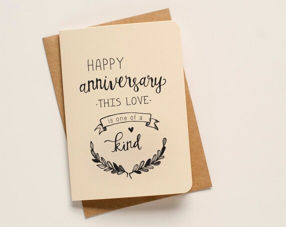 Happy Anniversary Greeting Card Messy by AnAprilIdea on Etsy