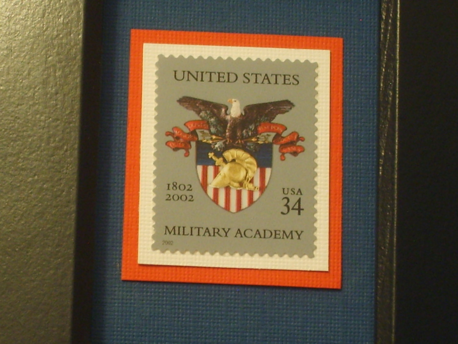 US Military Academy New Framed West Point Postage Stamp