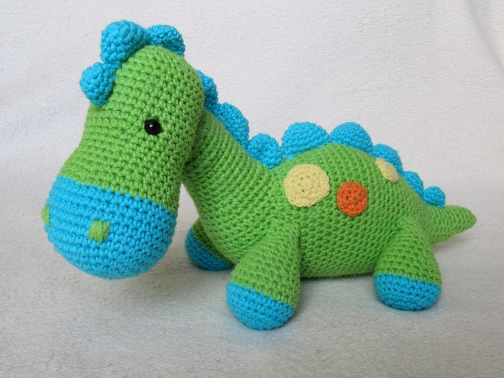 etsy patterns animal crochet Amigurumi Dino DioneDesign Pattern by My Friend Crochet Dinosaur