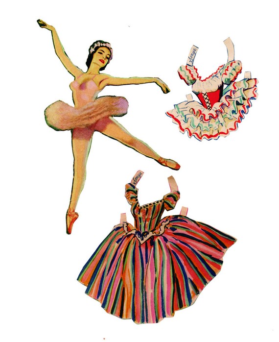Vintage Ballet Paper Dolls PDF Digital Download