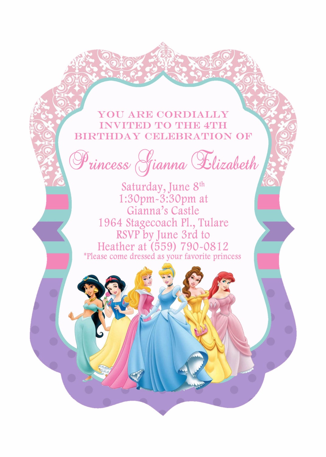 Princess Photo Invitations 10