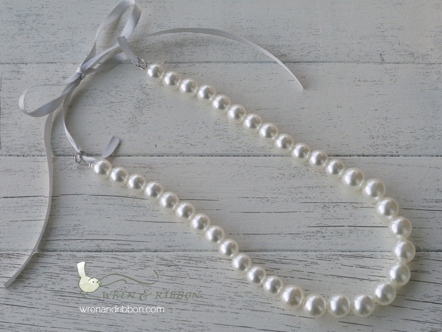 Chunky Necklace Girl Baby Pearl Necklace Baby by wrenandribbon