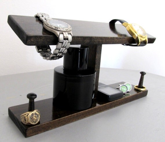 Men Watch Holder- Men Watch Stand - Watch Display with ring holder