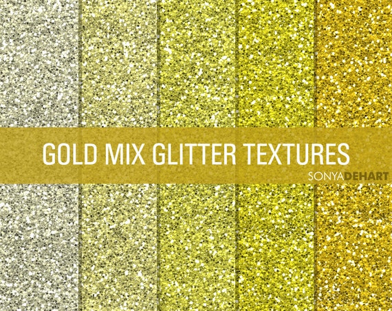 50% OFF SALE Digital Papers Glitter Textures Glitter Paper Pack Gold Mix Instant Download Il_570xn