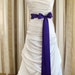 SALE Bridal Sash 2 1/2" Purple Satin Ribbon Ready to Ship - "Sophie"