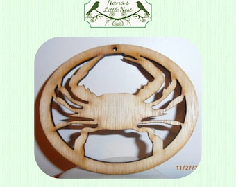 Crab - Laser Cut Wood Ornament