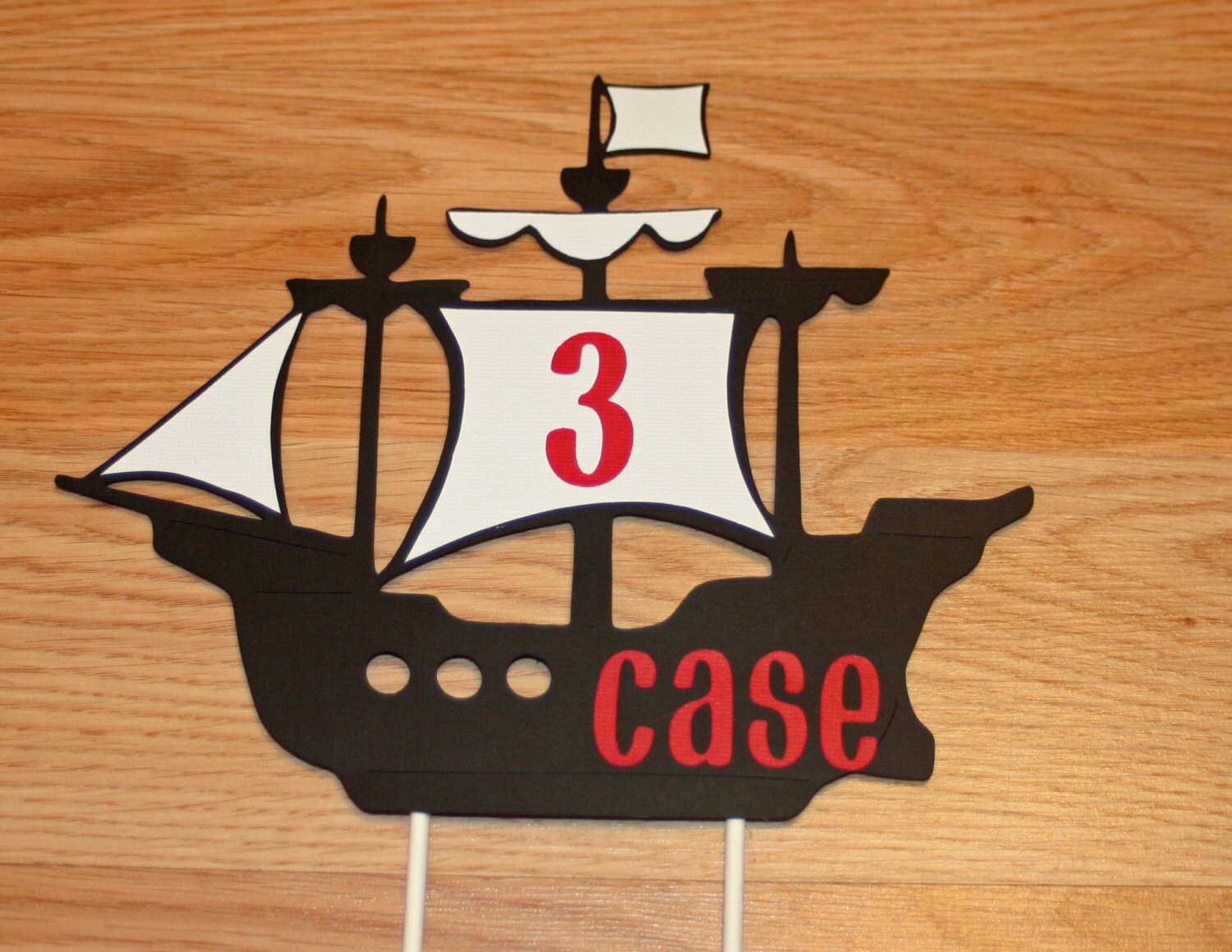 Pirate Ship Cake Topper Pirate Birthday Pirate Ship