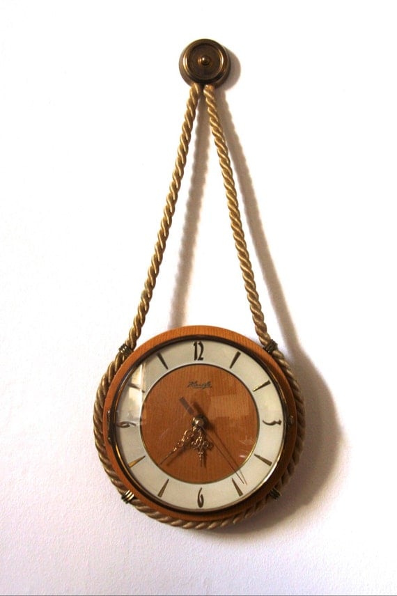 Vintage Kienzle Wall Clock Nautical Rope German Art Deco