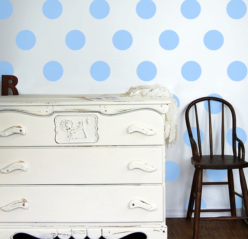 Large Polka Dot 5 Vinyl Wall Decals Kids Room Decor