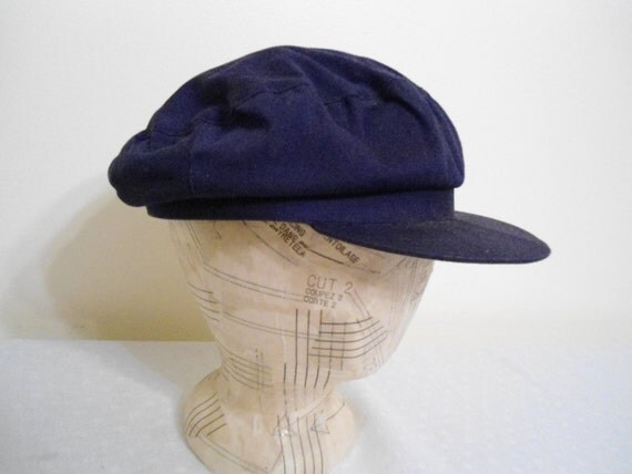 Antique vintage Chinese Chairman Mao Style Navy Blue CAP HAT