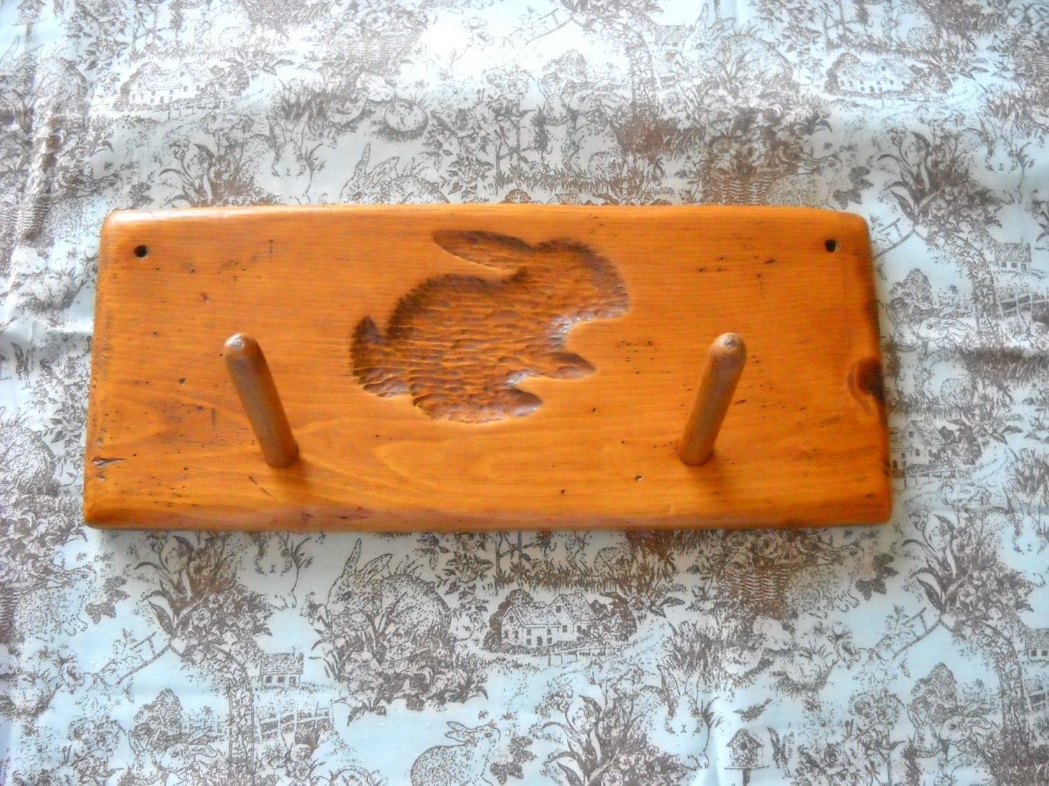 Pegboard Hat Rack Rack Rabbit Bunny Rustic Wood