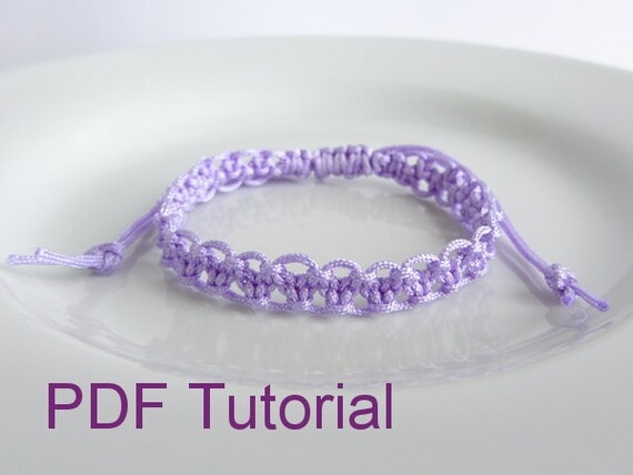 PDF Tutorial Alternating Square Knot Macrame Bracelet Pattern