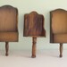 Set of 3 Vintage Decorative Wood Scoops