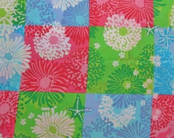 Authentic ~Lilly Pulitzer fabric Star Sighting Patch 18 X 18 inches