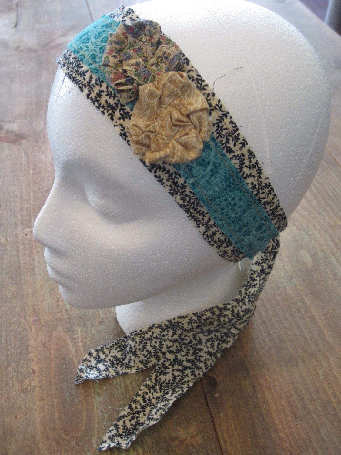 Fabric Cloth Headband Flower Headband Adult by WildwoodsBoutique