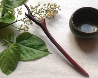 OriginalFire Handmade Carved Rosewood Hair Stick / Hair Pin
