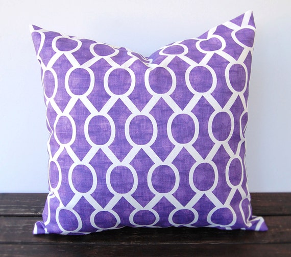 Purple throw pillow cover 20 inch x 20 inch by ThePillowPeople