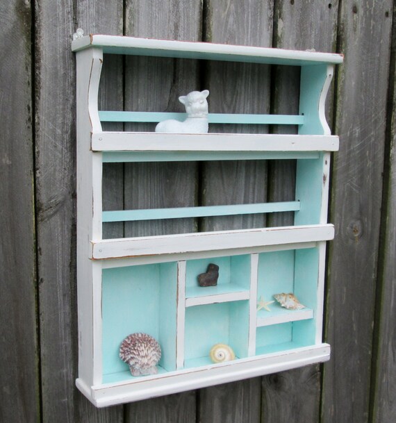 shabby chic shelf chippy white and robin s egg blue paint shabby chic shelf chippy white and robin s egg blue paint