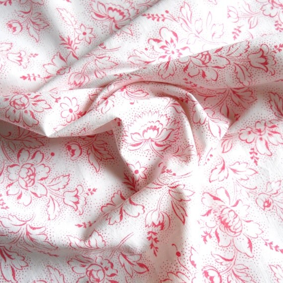 vintage french floral fabric vintage fabric quilting fabric