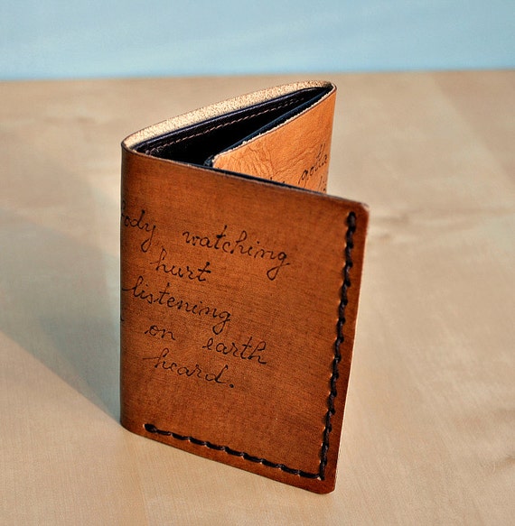 Trifold wallet Personalized men&#39;s wallet Engraved