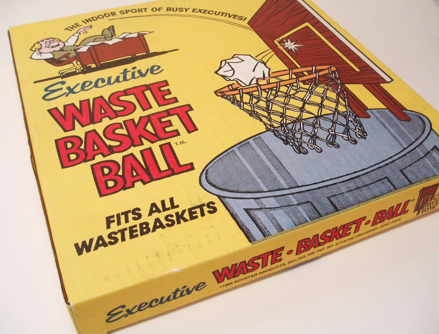 Vintage Novelty Basketball Hoop waste basket trash Game 1966