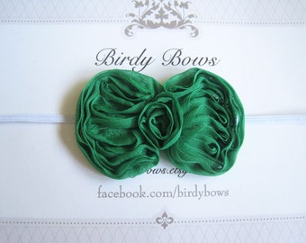 St. Patricks Day Bow Headband, Baby Headbands, Newborn Headbands, Infant Headbands, Baby Girl Bow, Infant Hair Bow,