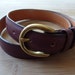 Vintage LL BEAN Burgundy Leather Belt 28. Made in USA.