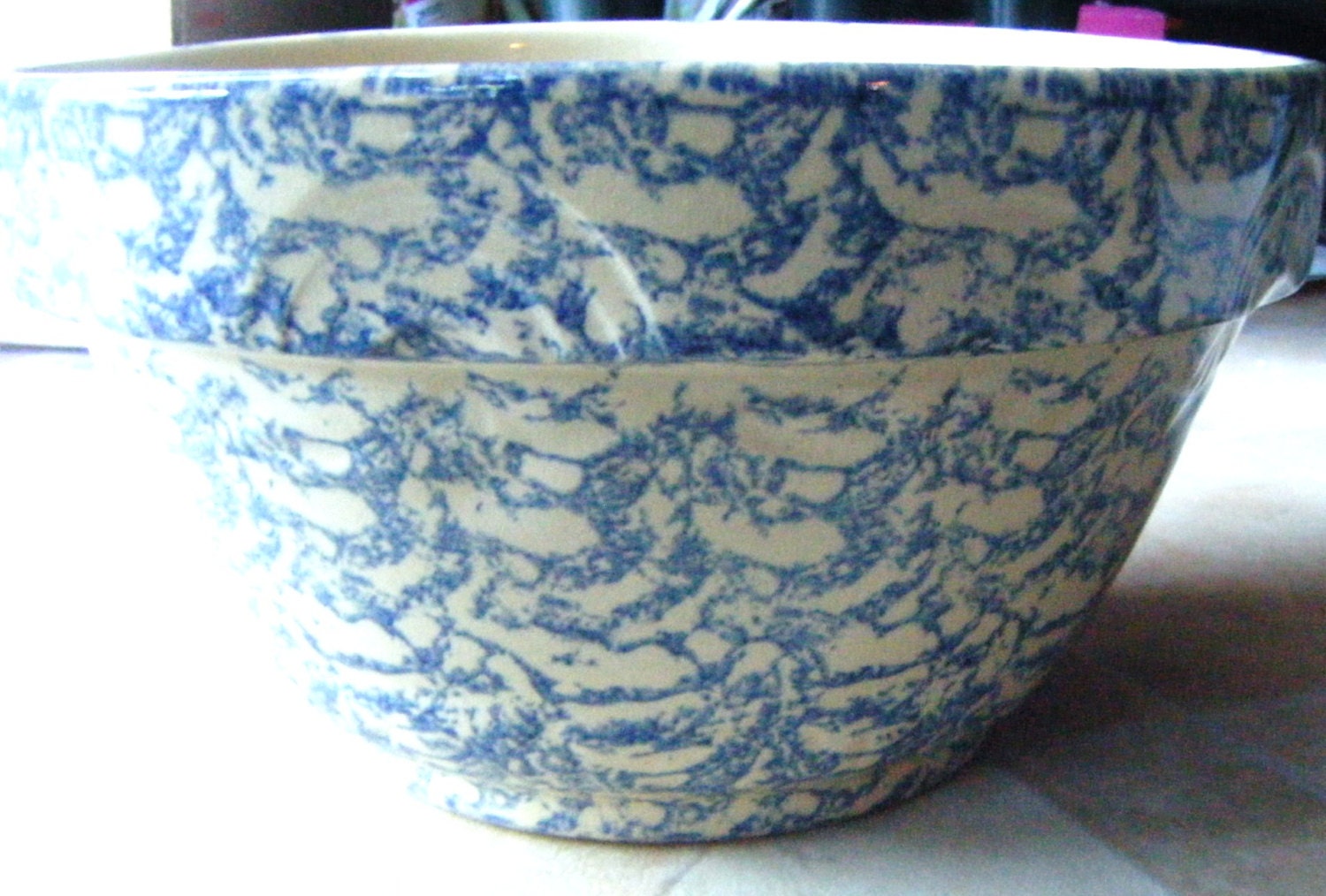 Robinson Ransbottom Roseville Ohio Pottery Blue Spongeware