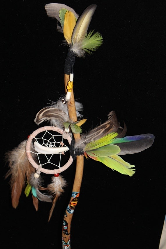 Native American Prayer/Talking Stick with Pacific Northwest