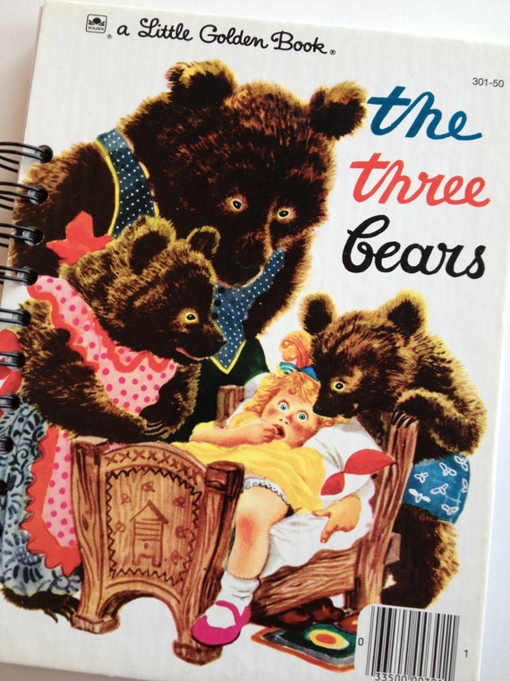 The Three Bears Little Golden Book Recycled Journal Notebook