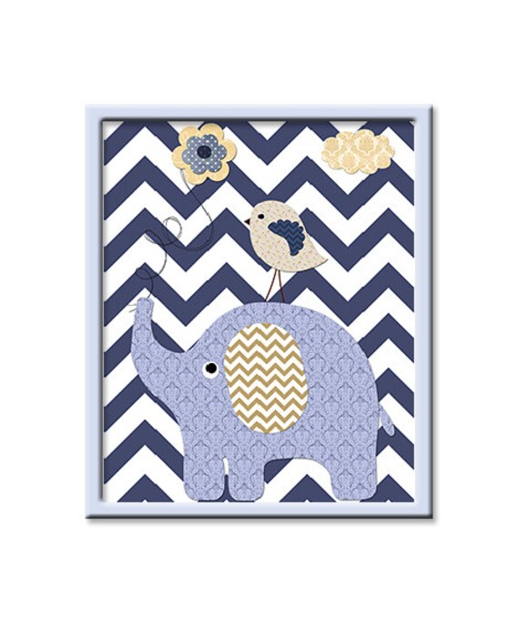 Elephant Nursery Baby Boy Nursery Decor Baby nursery print