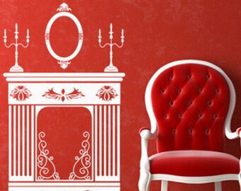 fireplace decal stars vinyl sticker