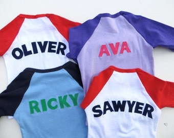 Personalized Add NAME -Monogram, Nickname, Initials, Baseball Shirt