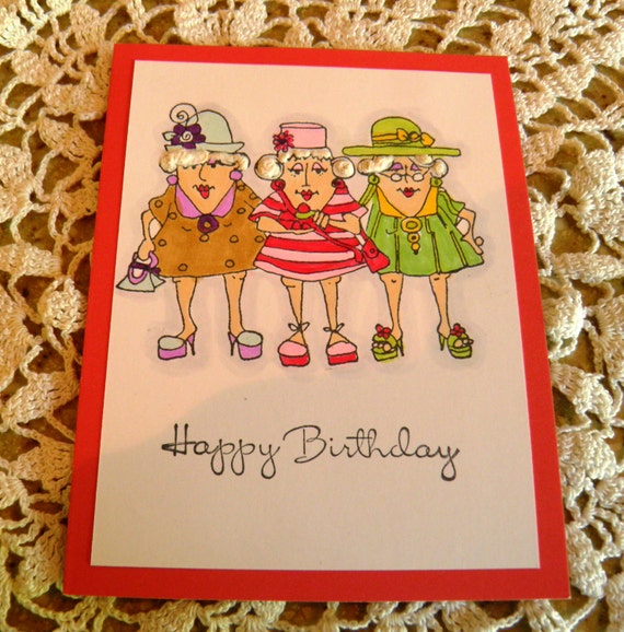 Happy Birthday Card, Little ol Ladies