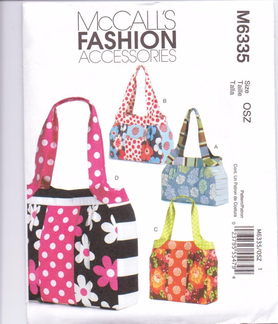 Items similar to New McCalls pattern purse handbag bag three styles ...