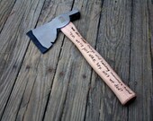 Personalized Hatchet - Engraved Axe - Fathers Day Gift -Firefighter Gift- Best Man Gift- Hand engraved custom designed