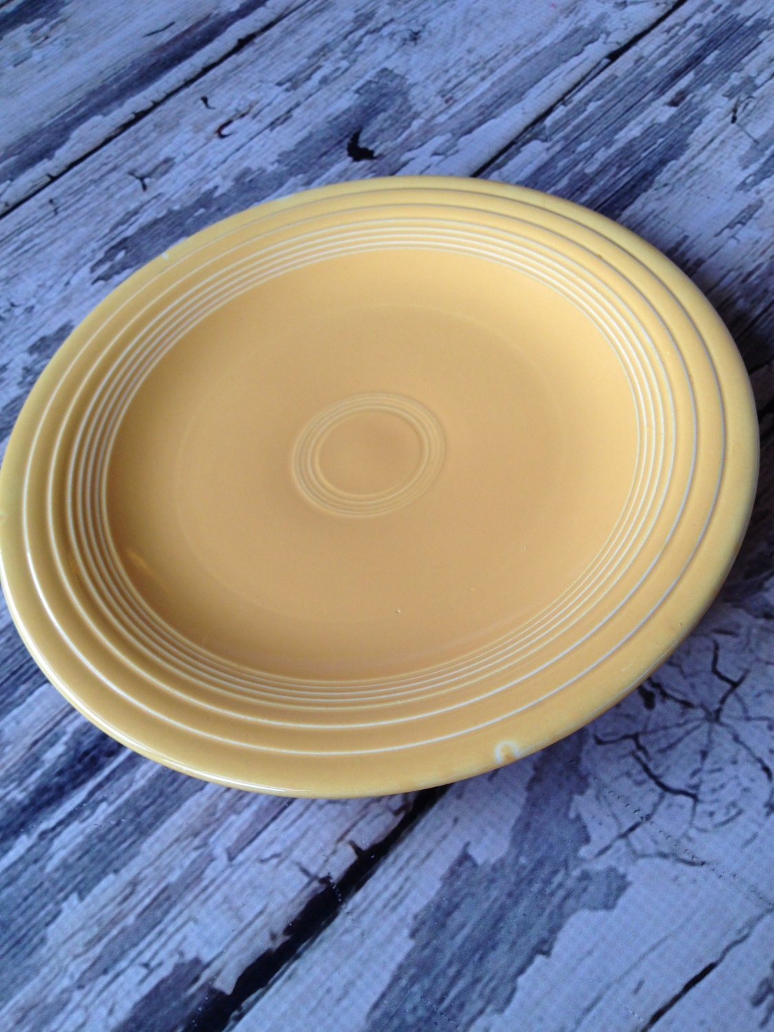 Vintage Original Fiestaware Yellow 10 1 2 Inch Plate