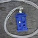 TARDIS Necklace - Doctor Who, glow in the dark.