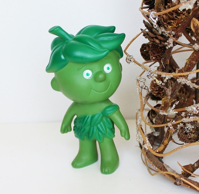 Vintage 70s Jolly Green Giant Sprout Rubber Vinyl Collectible