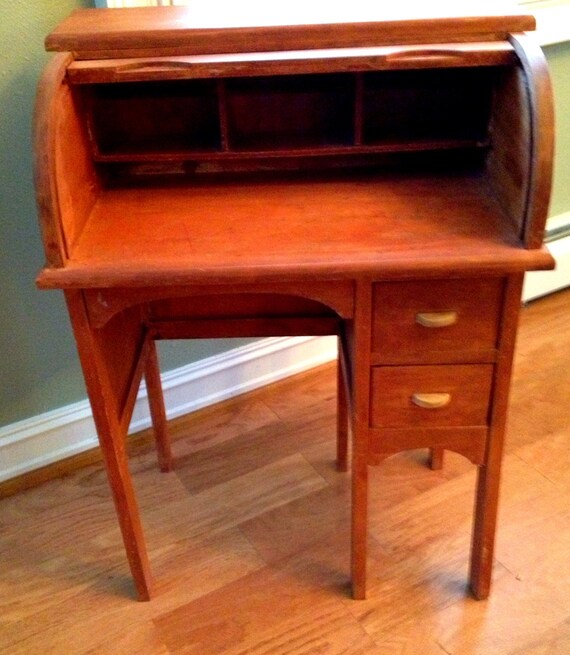 Antique Children's Roll Top Desk