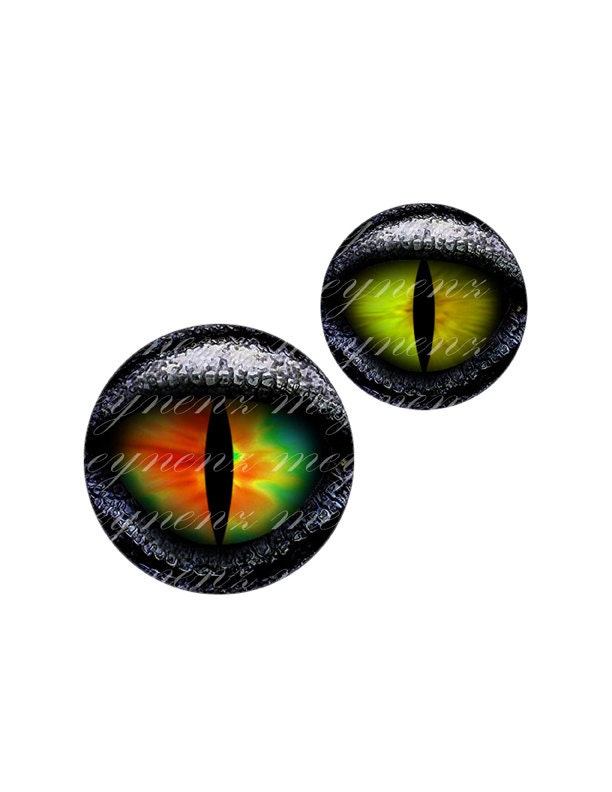 INSTANT DOWNLOAD-Dragon Eyes Printable 18 mm round by meynenz