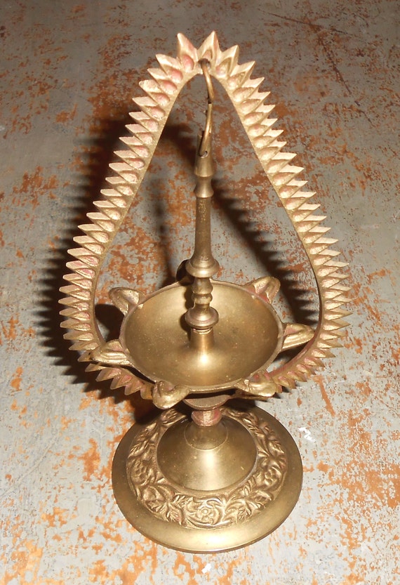 Vintage Lamp Ghee Oil Burner Incense Burner Brass Made in